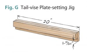 tail vise fig g tail vise plate setting jig
