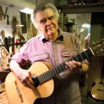 Singer, songwriter and luthier Guy Clark in his Nashville workshop, where he crafts guitars and award-winning songs.