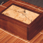 Walnut Box with Spalted Maple Inlay