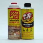 The old Goof Off with xylene (left) and the new Goof Off with acetone
