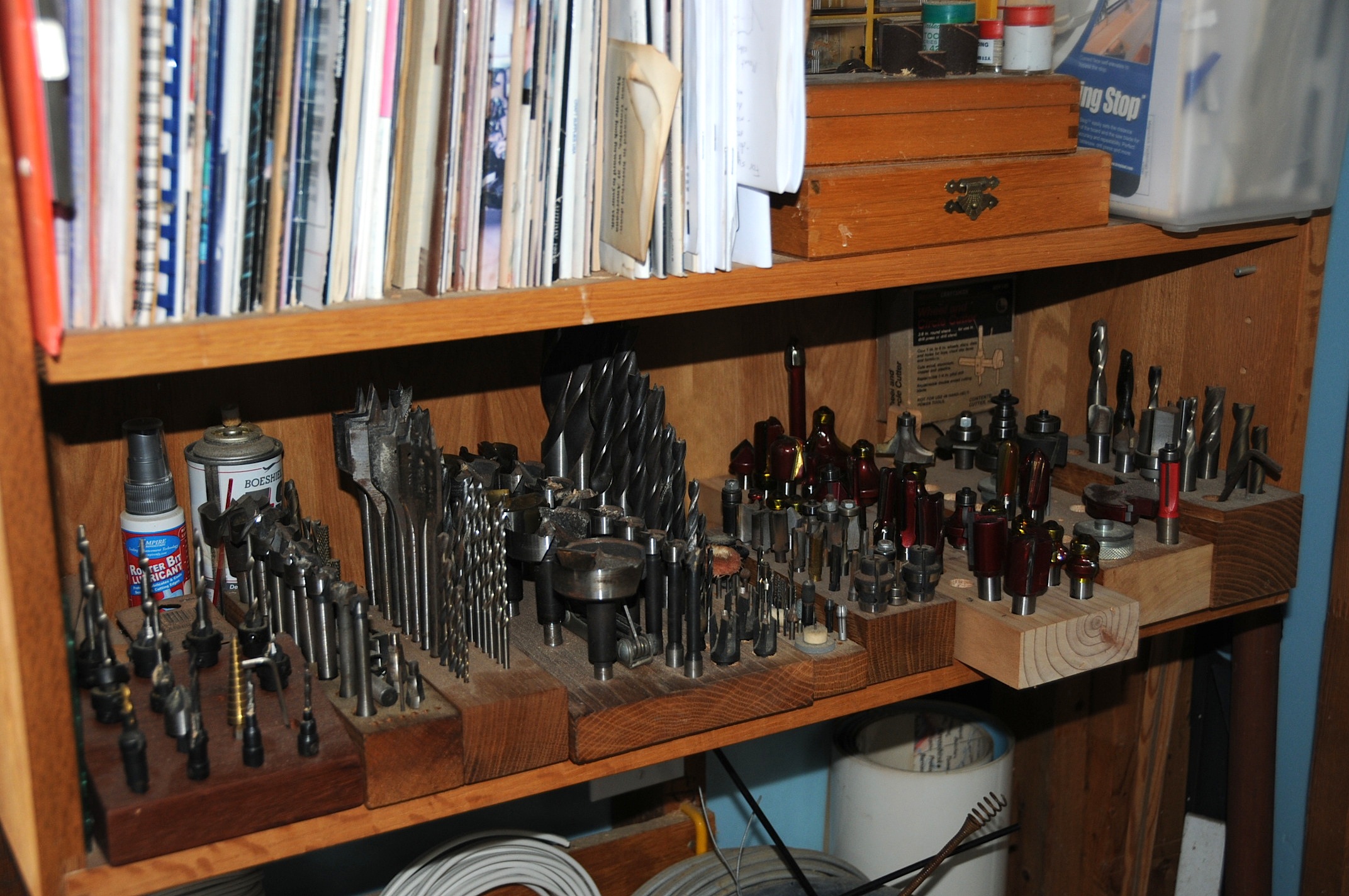 few weeks back I posted about router bit storage . At the end of the 