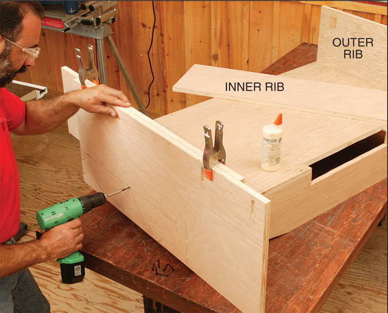 AW Extra 8/16/12 Folding Outfeed Table Popular Woodworking