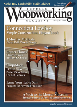 Popular Woodworking Magazine February 14 Cover