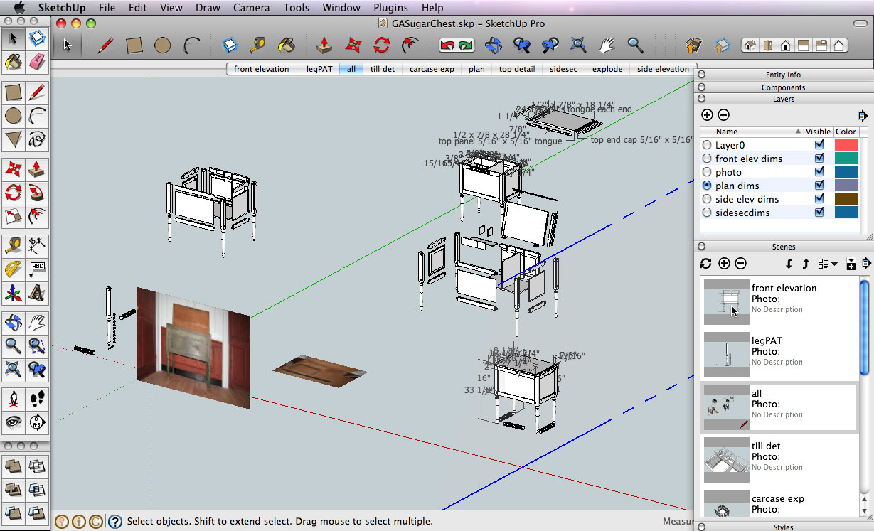 SketchUp and Southern Furniture Book