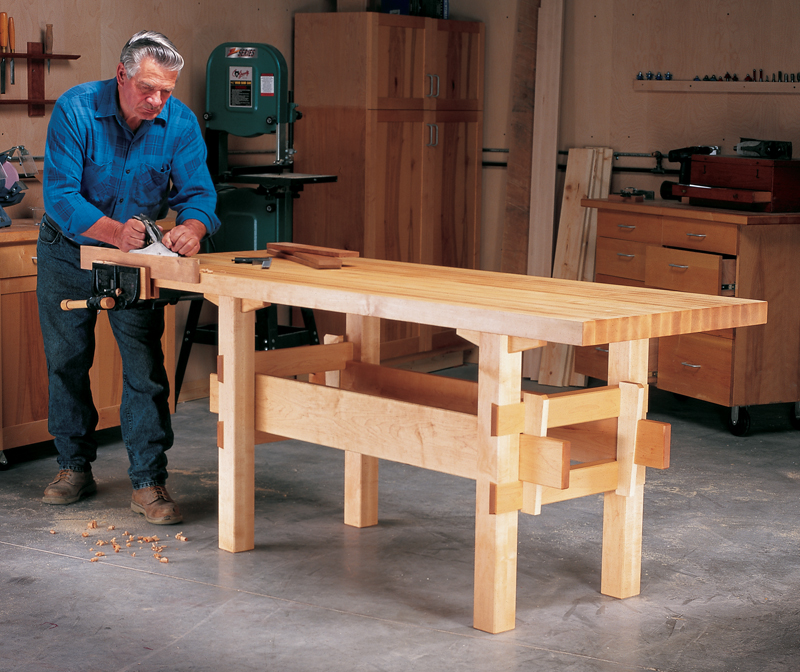 Wedged-Base Workbench - Popular Woodworking Magazine