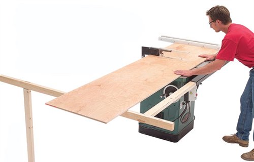 Self-Storing Tablesaw Support