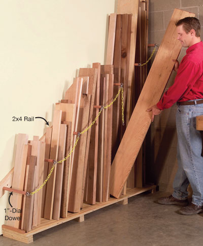 Vertical Lumber Organizer