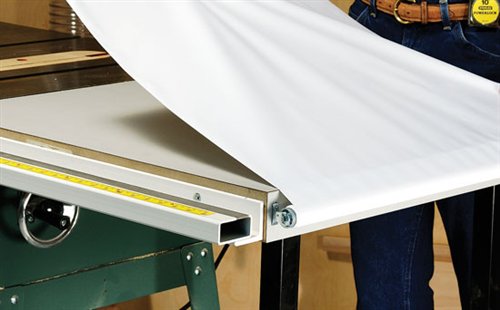 Window-Shade Saw Table Cover
