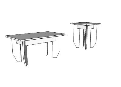 I Can Do That Coffee Table SketchUp Model from August 2012 issue Popular Woodworking Magazine