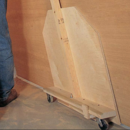 The big problem in a one-man shop is there&rsquo;s only two hands and one back. And that one back gets tired after years of lugging sheets of plywood around).particleboard).