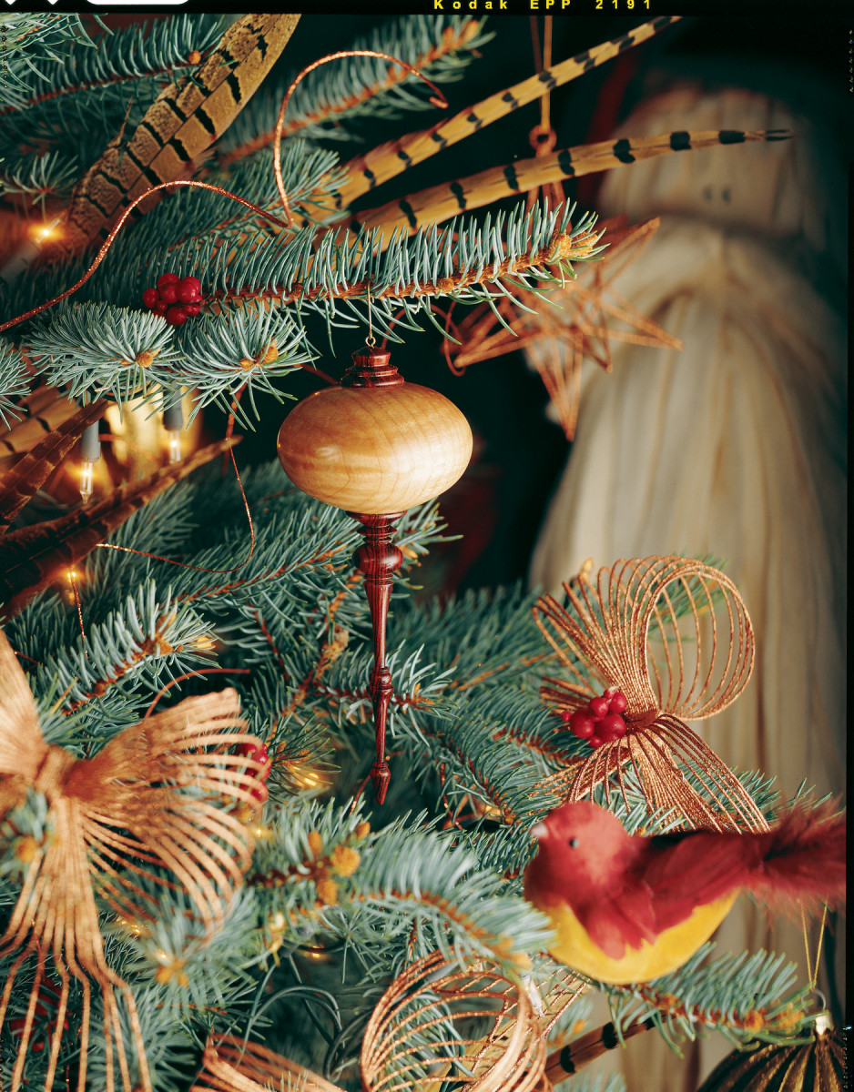 Wood Turned Christmas Ornament