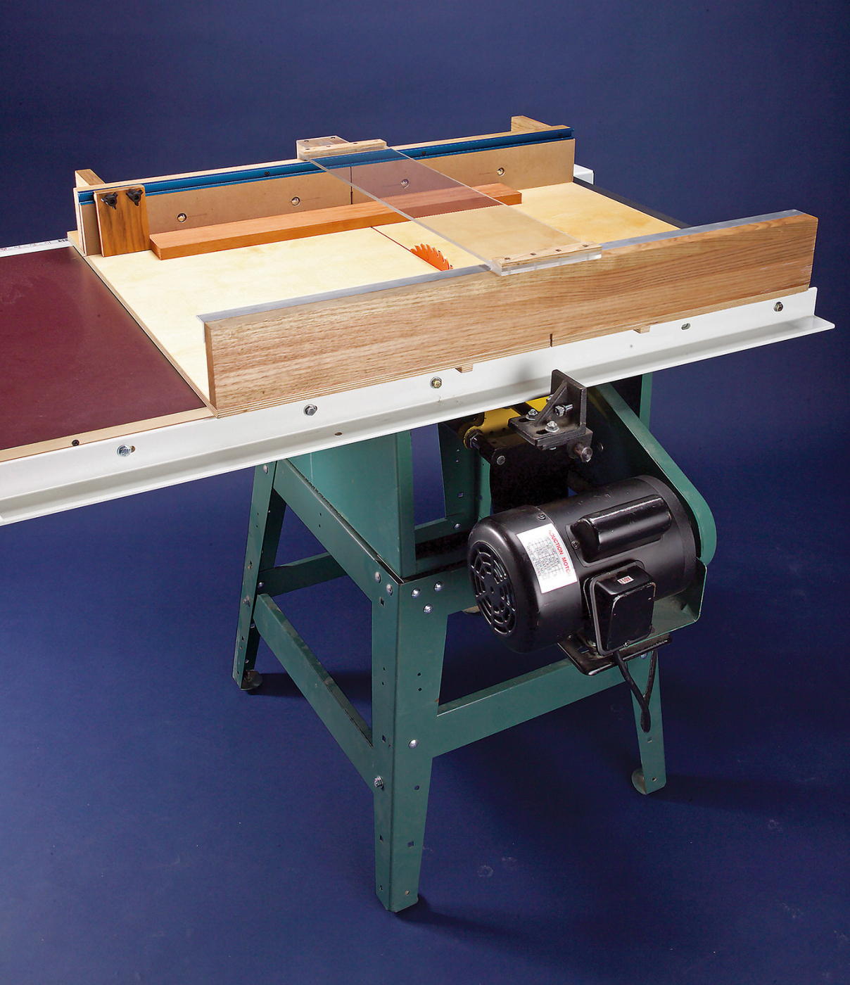 Crosscut sleds have been around for a long time, but few are ideal. Many are heavy and hard to store. Most develop an extra-wide saw cut in the fence and allow the blade to throw sawdust in your face. My design solves all these problems.