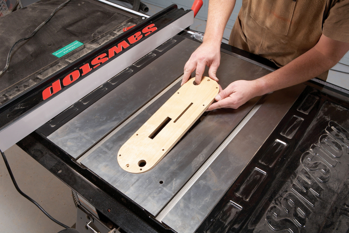 This workshop tip saves both time and money. Make your table saw inserts two-sided to pull double duty on projects.