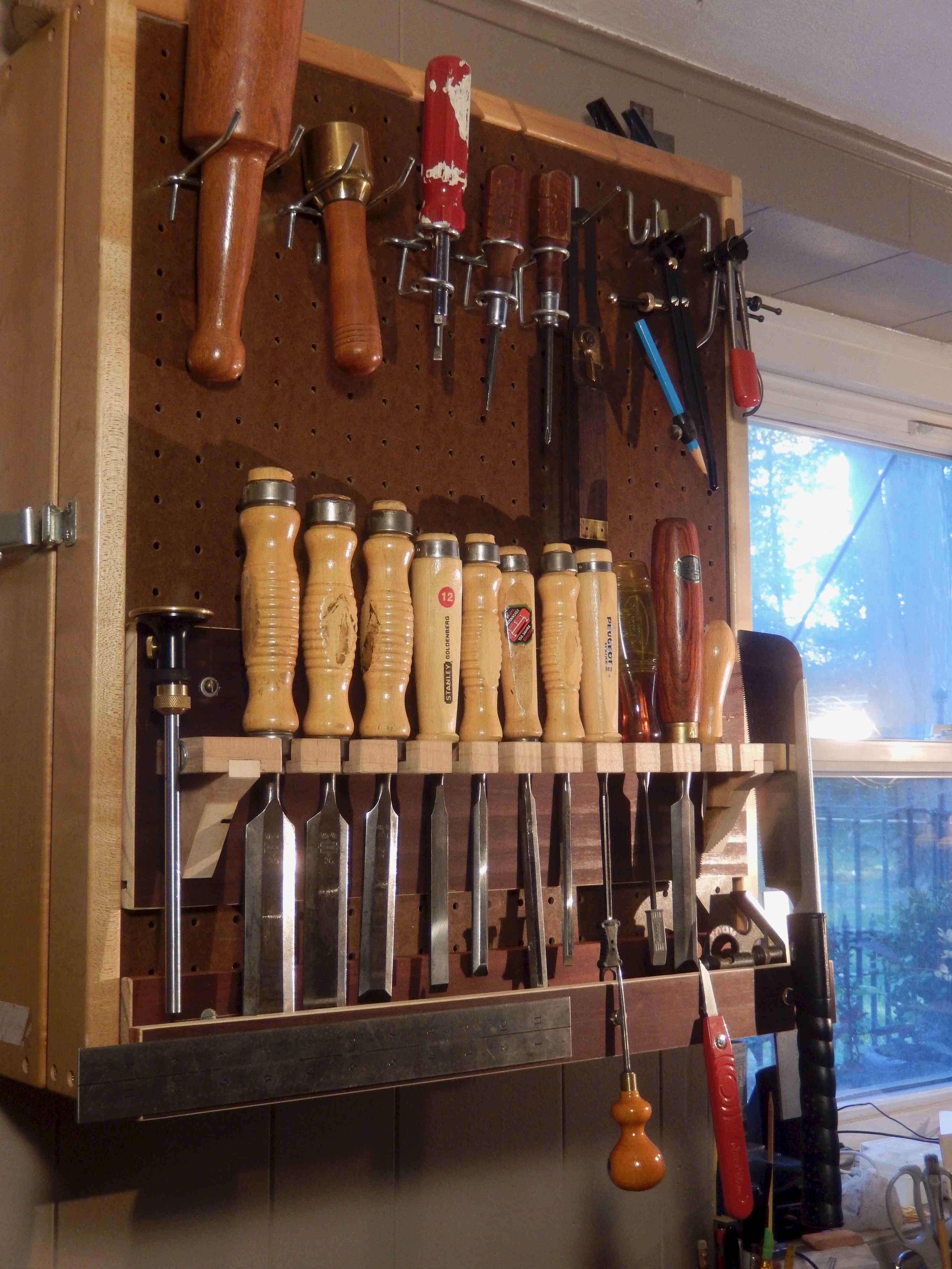 A Chisel Rack for a Peg Board Tool Cabinet, Part 3