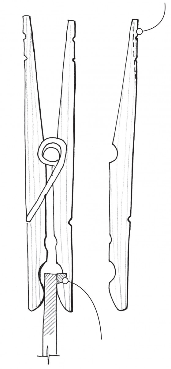 Customized Clothespin Clamp and Wedge