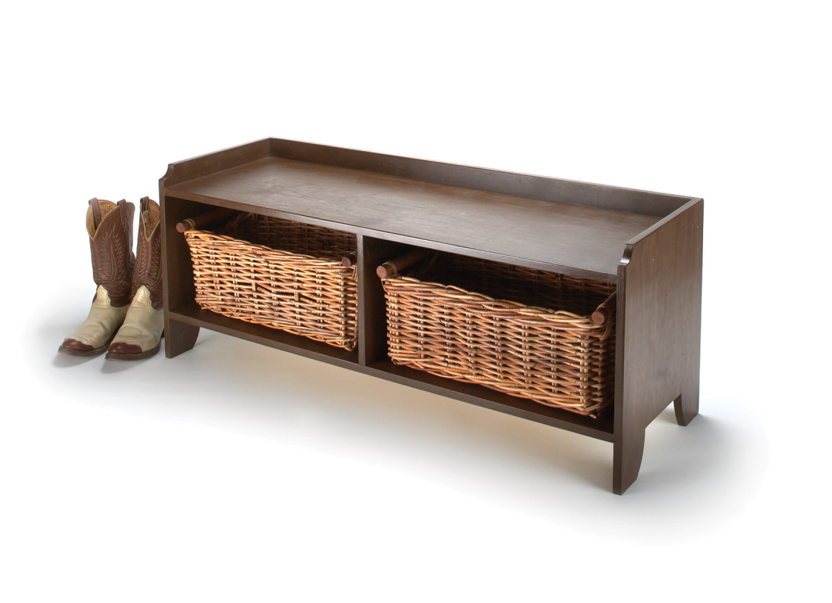 The inspiration for this “I Can Do That” storage bench was simple – I wanted it. Ever since I picked up a king-size bed at a liquidation sale, I wanted a matching bench to hold my shoes at the foot of the bed. After seeing many designs that were running anywhere from $250 to $400, I thought to myself “I can do that” – and with a sheet of plywood and some pocket screws, you can too.