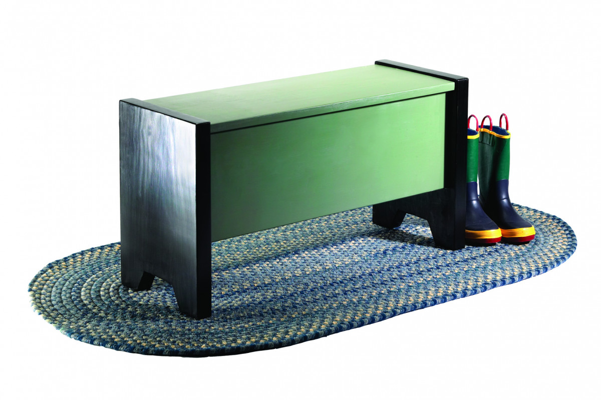 By the door or at the foot of the bed, this simple bench is just right for a small space.