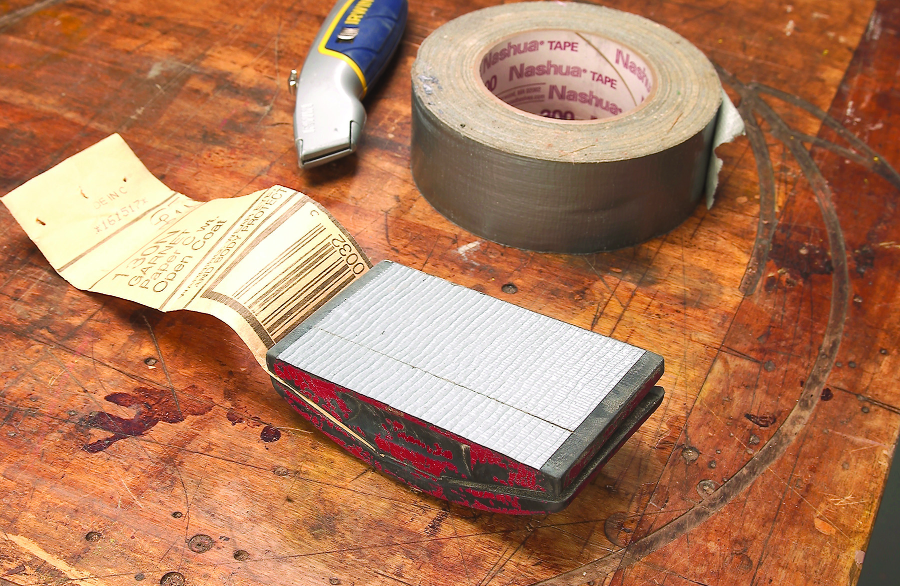 Workshop Tips: Duct-Taped Sanding Block