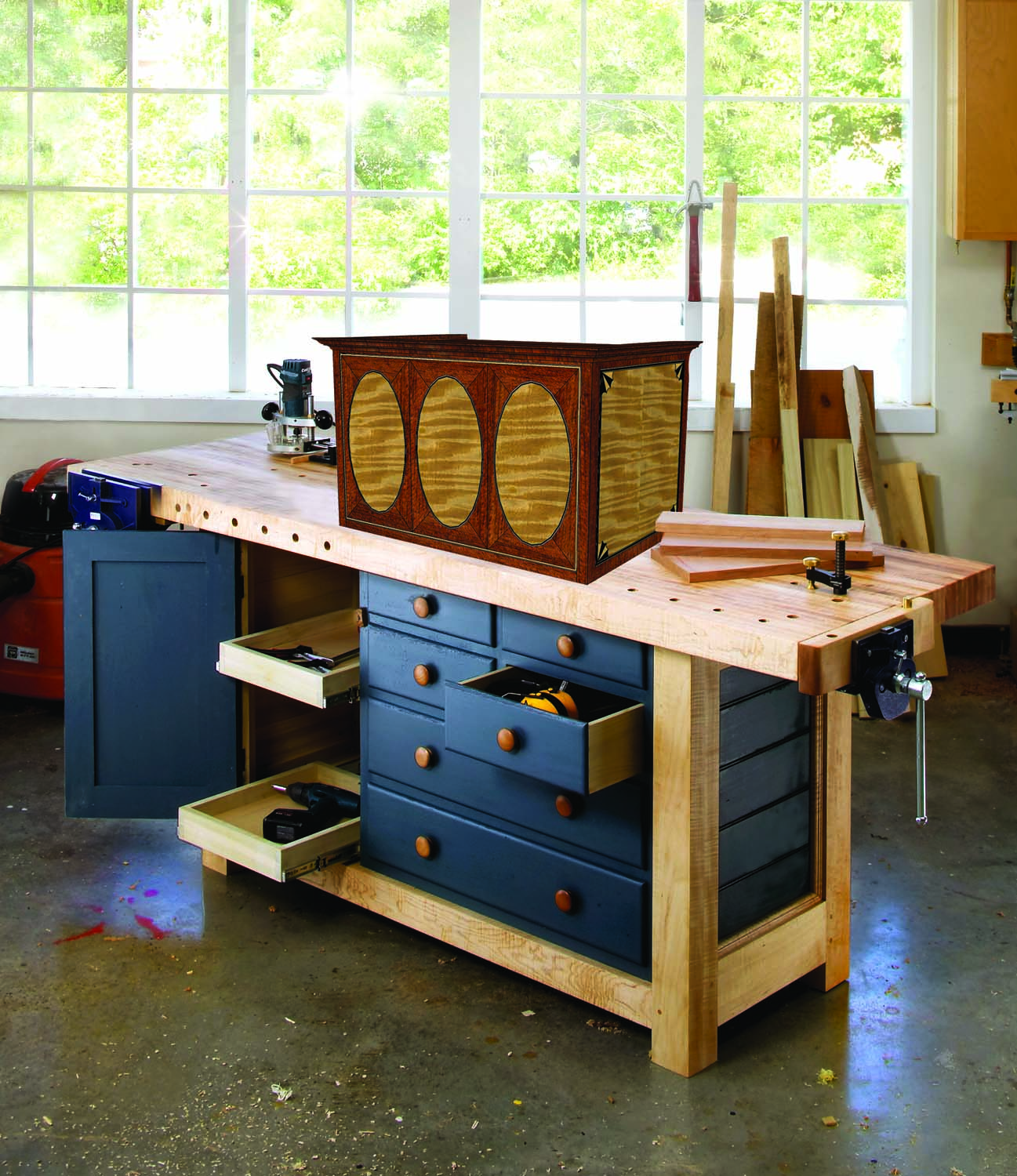 A proper chest to store prized chisels.

By Glen D. Huey
Page: 64

The most prominent piece of furniture in my mom’s living room is a Queen Anne lowboy my dad built. As you can imagine, the piece is coveted by family members, as it was the first piece he tackled as a furniture maker. Dad had experience in home construction, but was new to furniture making. Right out of the gate he chose cabriole legs and a carved fan – that’s the way he approached woodworking and life.

ARTICLE: Read about Seaton’s tool chest.