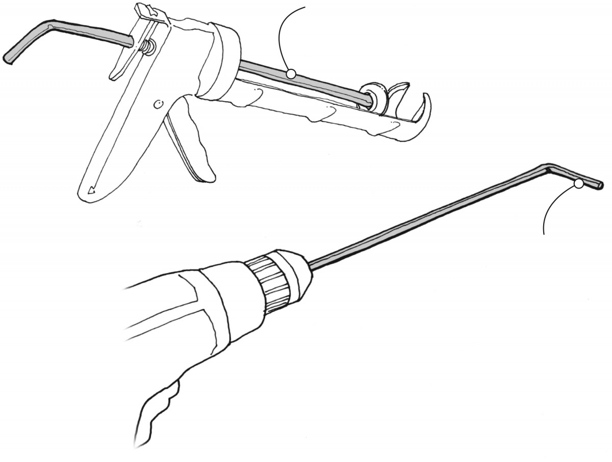 Paint Mixer from Broken Caulking Gun