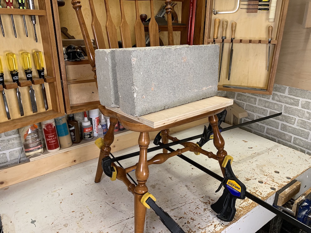 antique chair joint repair glue clamping