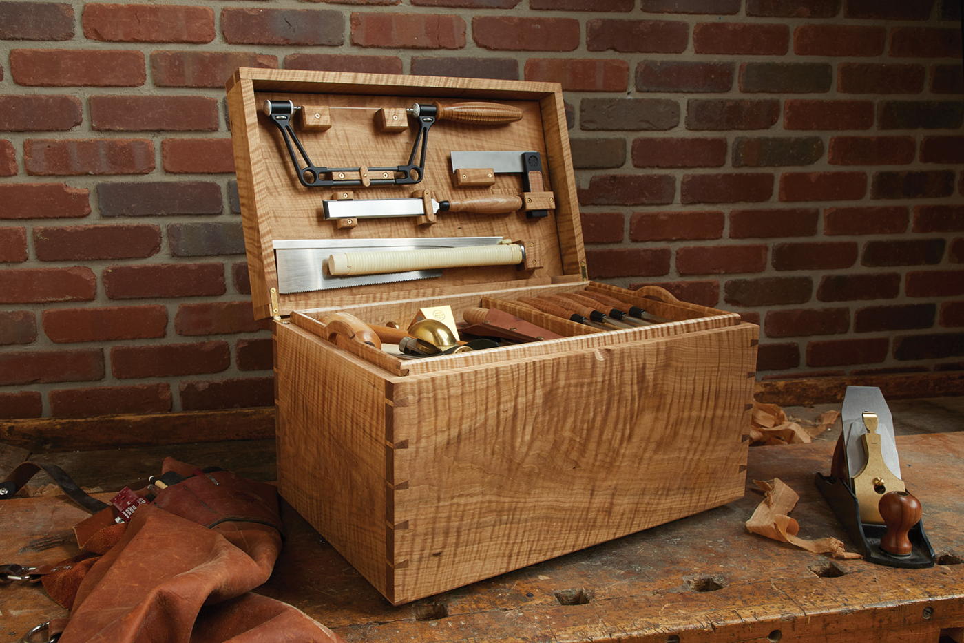 Dovetailed, Curly Maple Tool Chest