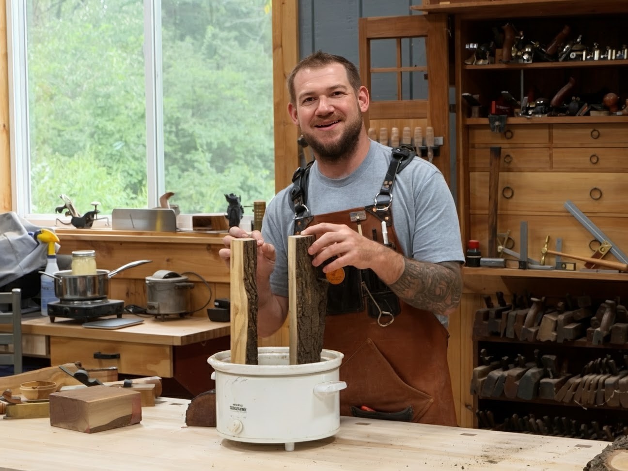 Sealing Green Wood with Wax [Video]