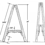 Fold-away work horse diagram