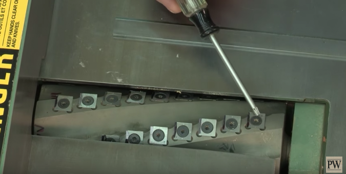 helical head cutters for a jointer