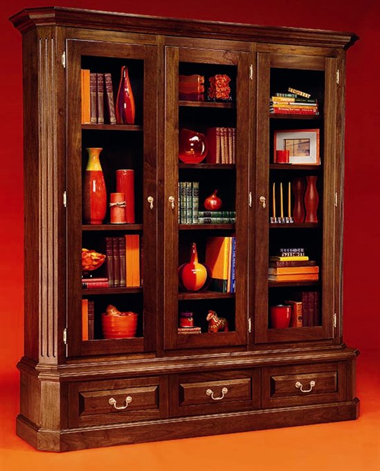 Grand Walnut Bookcase