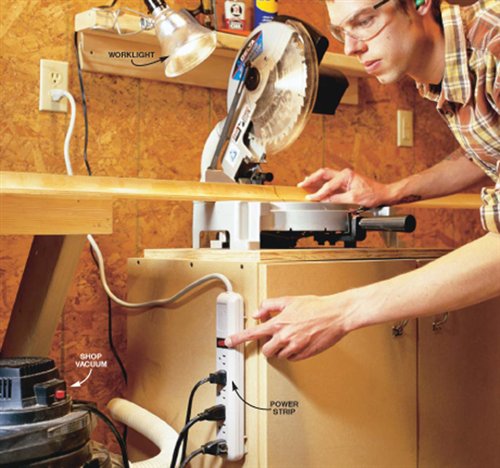 One-Switch Chop Saw Station