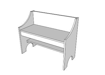 I Can Do That: Small Bench – SketchUp Model