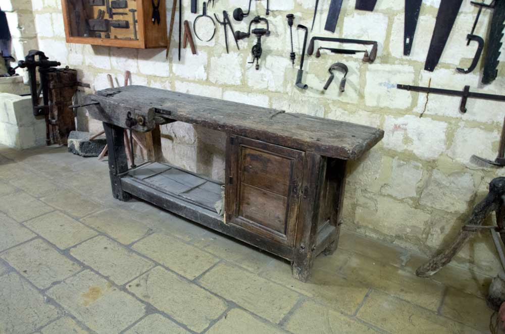 Interesting Workbench at the Ta' Kola Windmill