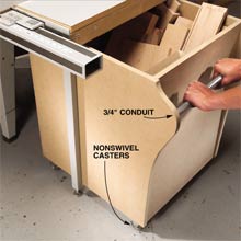 Hide-Away Bin for Short Stock