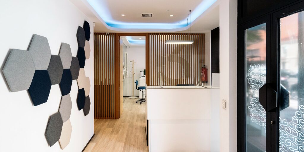 Stock photo of the inside of a modern dental clinic.
