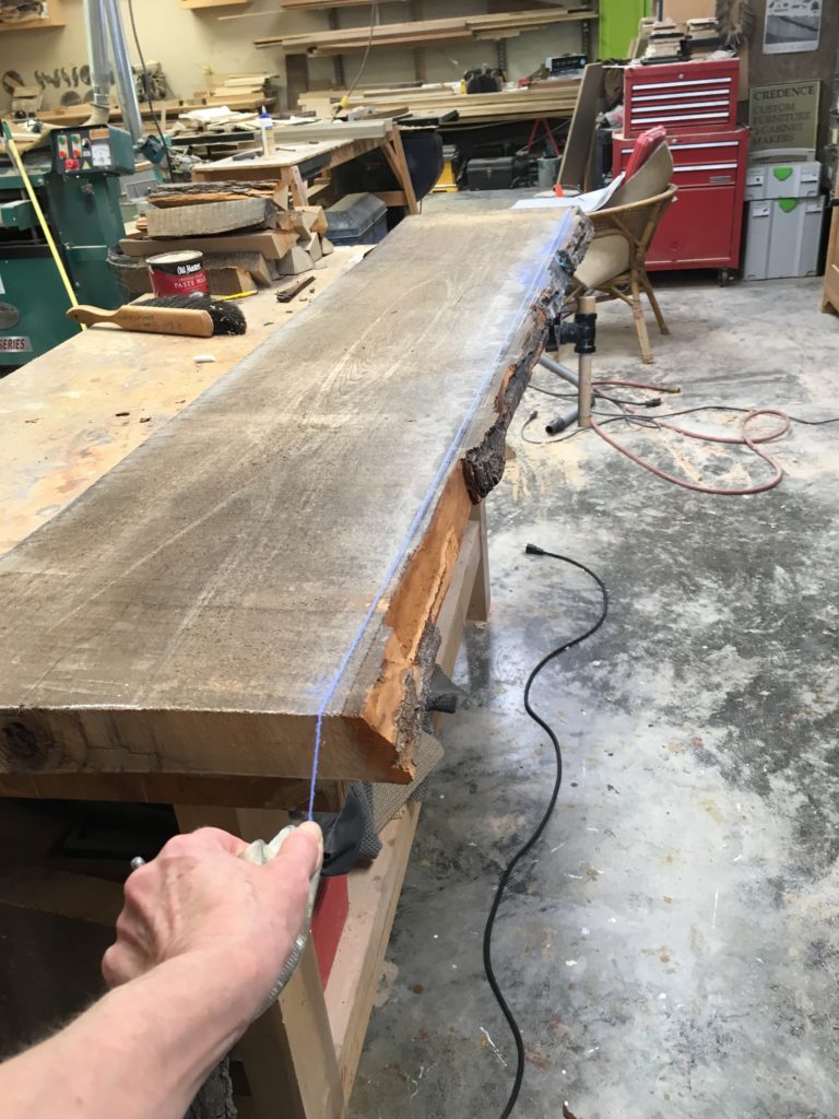 live edge keyboard tray