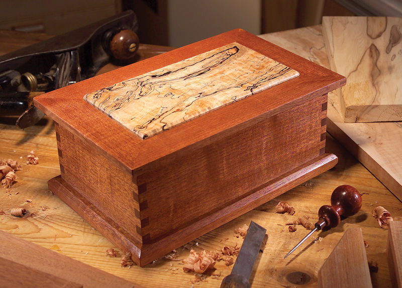 Make a box with a built-in hinge - FineWoodworking