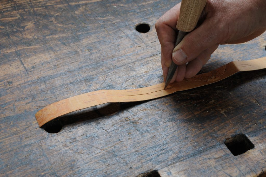 knife and sheath bark