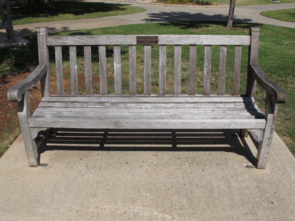 outdoor finish for a bench