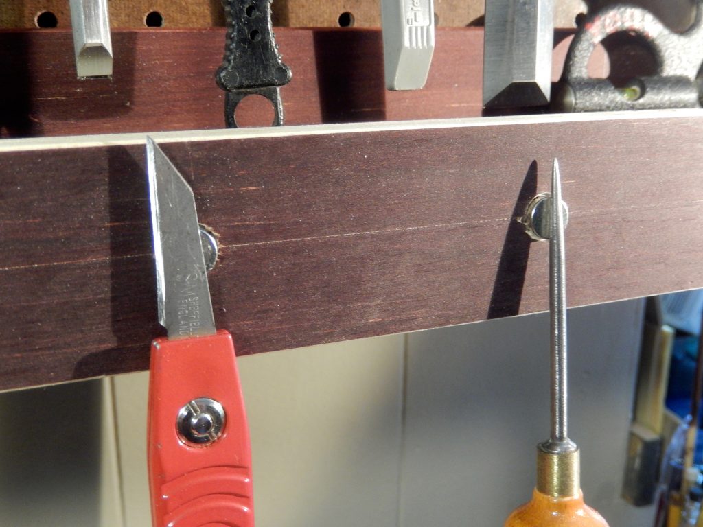 A Chisel Rack for a Peg Board Tool Cabinet, Part 3