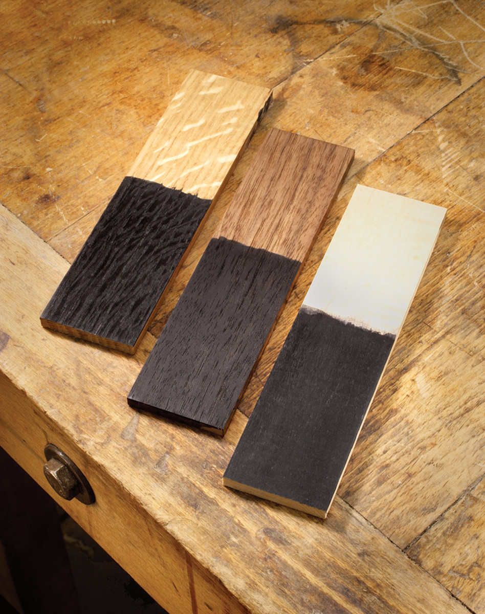 How to stain oak black., Home made ebonizing wood