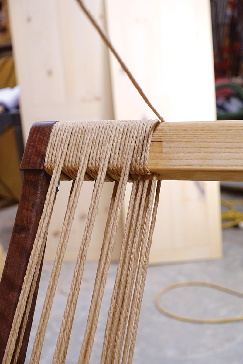 No nails danish paper cord stool : r/woodworking