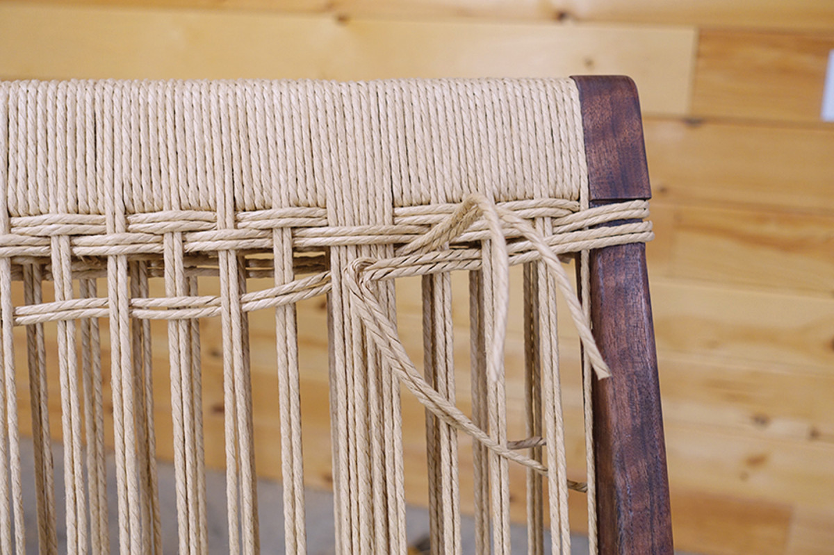 No nails danish paper cord stool : r/woodworking