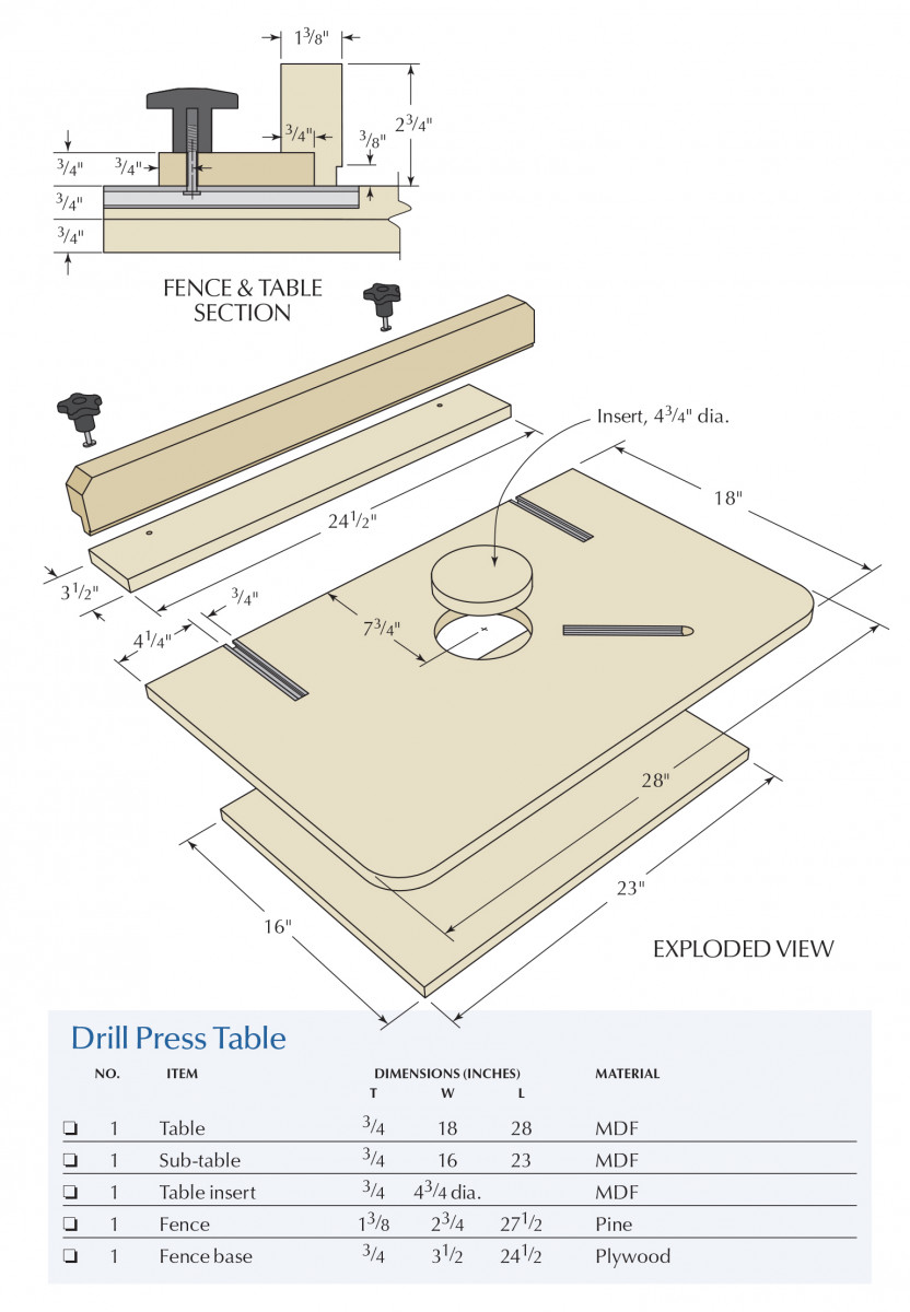 Drill Press Table Bolts