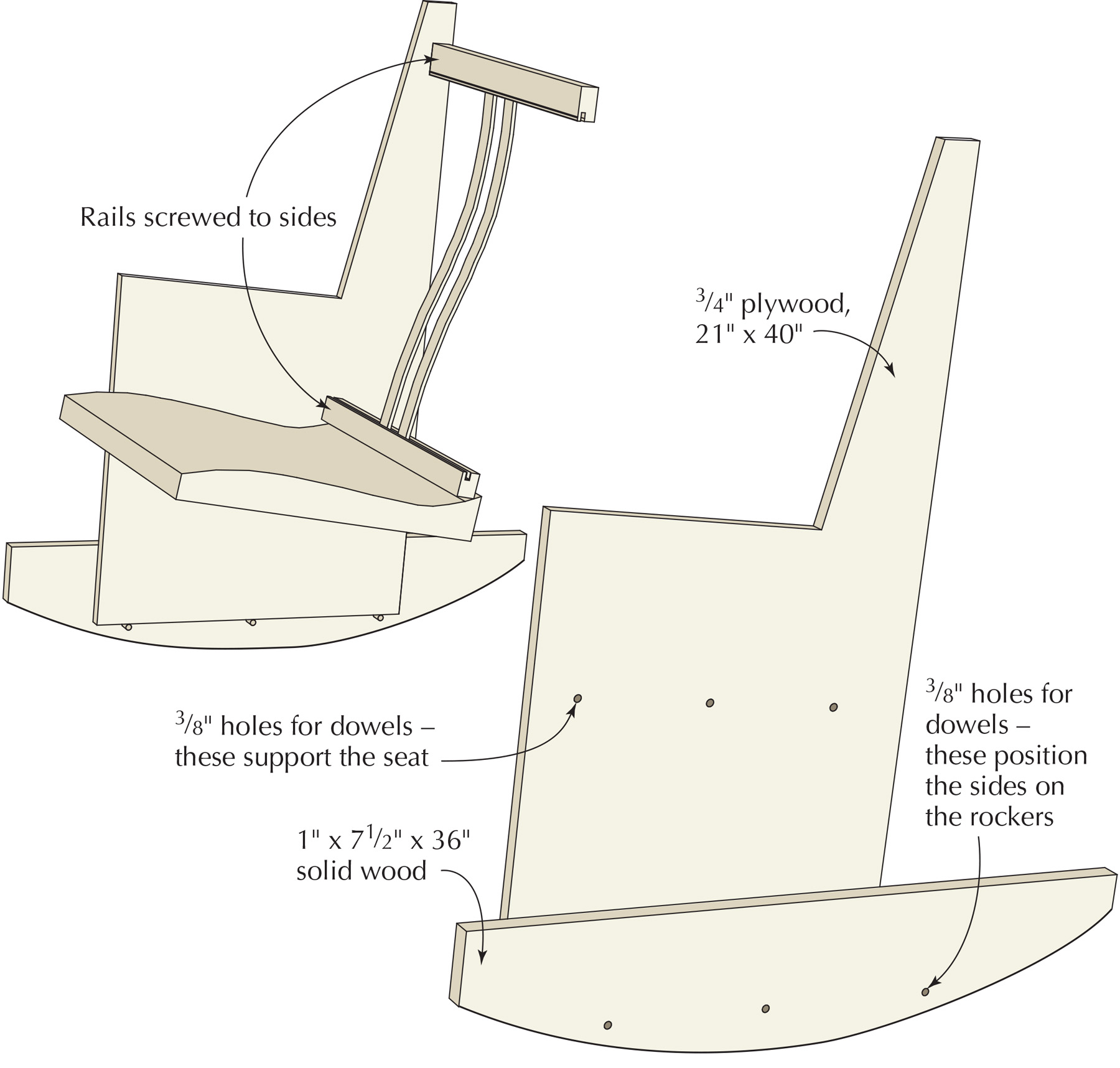 Make a Chair That Rocks Popular Woodworking