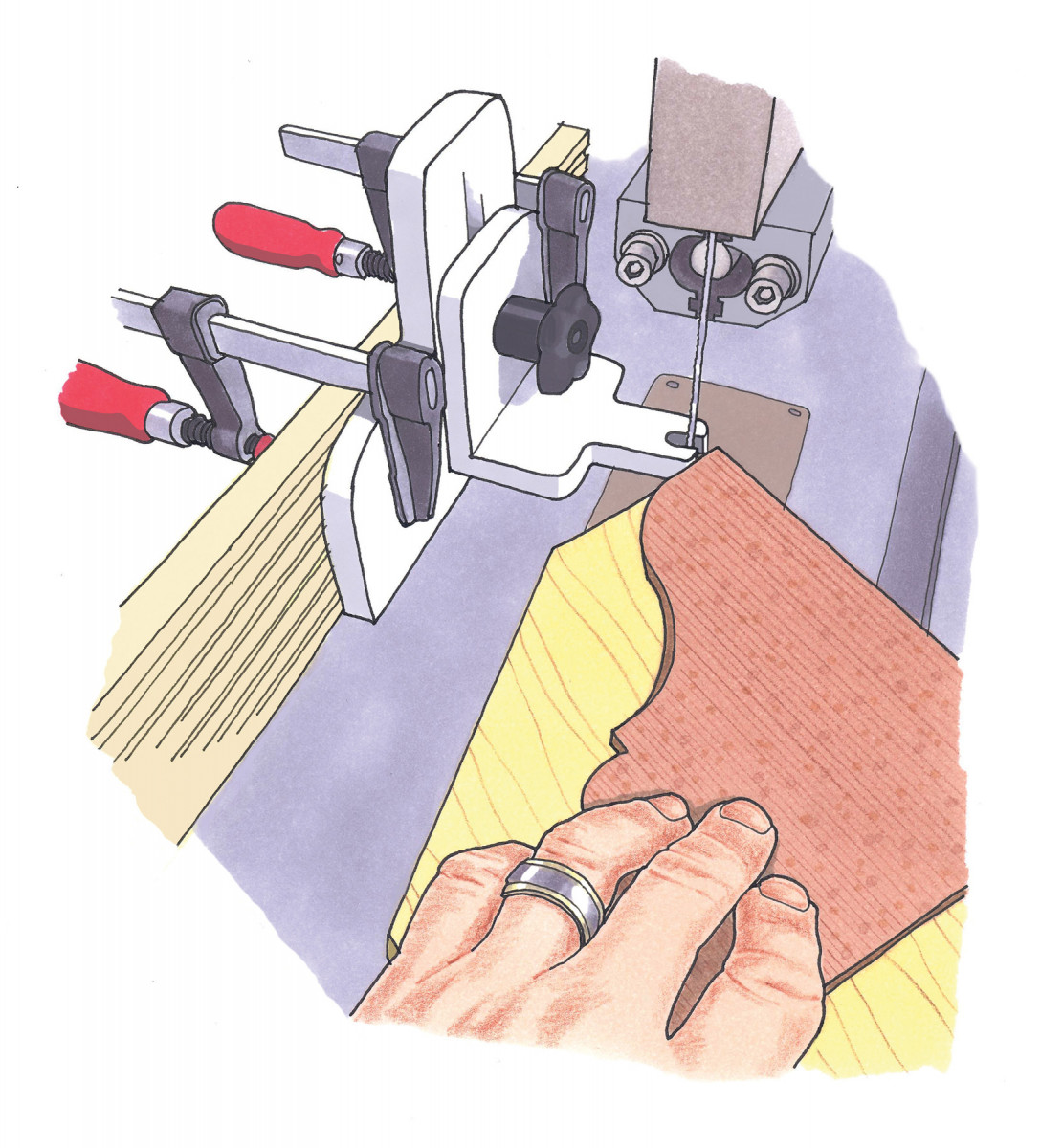 Band Saw Pattern Jig Popular Woodworking