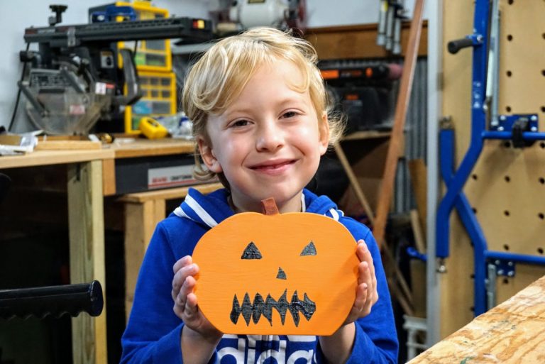 Woodworking With Kids: Make A Pumpkin