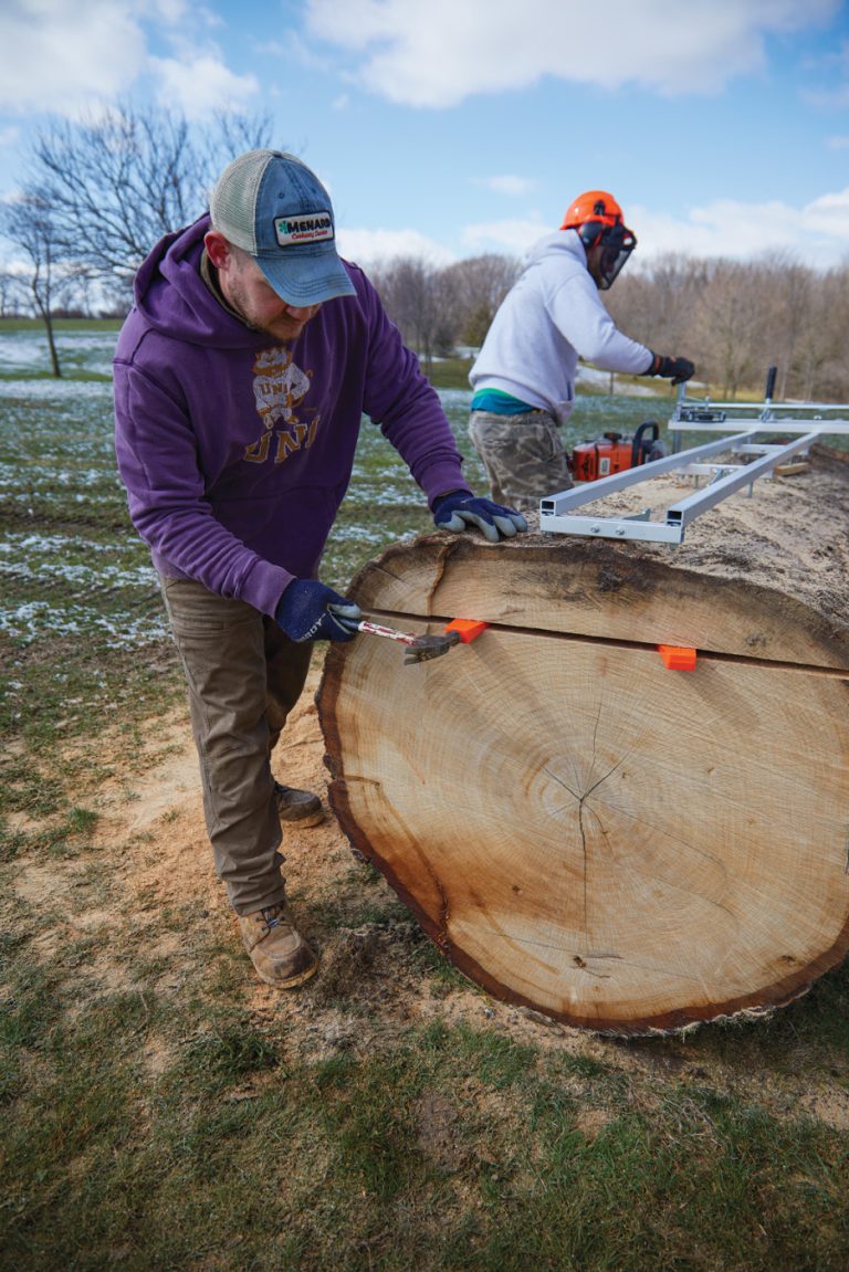 Milling Lumber with a Chainsaw Mill Popular Woodworking