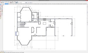 A 2D Floor Plan Drawn In SketchUp