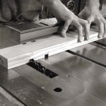 To keep your hands as far away from the dado stack as possible, use a fence with a stop on your miter gauge to set your cut. 